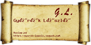 Györök László névjegykártya
