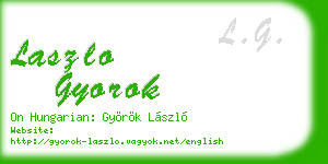 laszlo gyorok business card